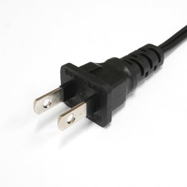 Kaito Denshi AC Power Cable Glasses Cable Straight Cut Straight Connector 2 Pin 180cm Black PSE RoHS