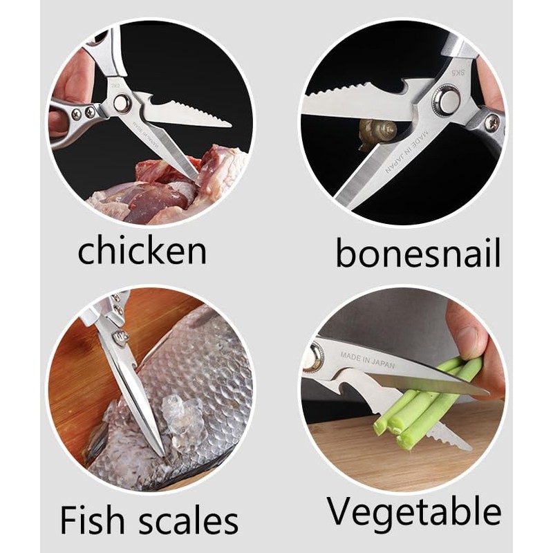 Kitchen Shears, Ultra Sharp Scissors Premium Heavy Duty with Sheath