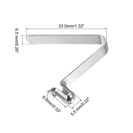 PATIKIL 8.5x5.5mm Kayak Paddle Snaps, 6 Pack Tent Pole Clips Steel V Shaped Single Pin Push Button Spring Clips Lock Tube Pole Clips for Camping Awning