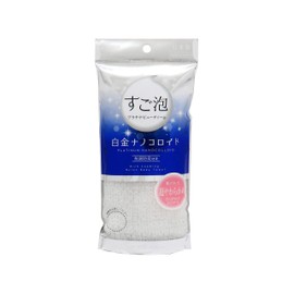 Towa Sangyo Body Towel Sugofoam Platinum Beauty Ultra Soft Nylon Towel White Approx. 11.0 x 39.4 inches (28 x 100 cm)
