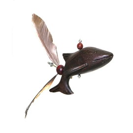 Candlestock Handmade Wooden Animal Hanging Wind Spinners - Dolphin