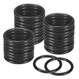 M METERXITY 30-Pack Dream Catcher Rings,2 Inch Plastic Macrame Wreath Floral Round Rings Plastic O Rings Hoop for DIY Wedding Wreath/Wall Hanging/Christmas/Camping Black 0.2 Inch