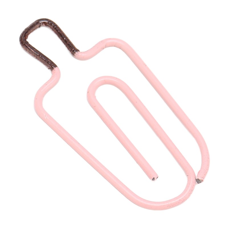 100PCS Ice Cream Paper Clips Metal Funny Cute Paper Clamp
