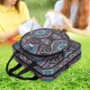LoDrid Embroidery Project Bag, Square Embroidery Supplies Storage Tote, Portable