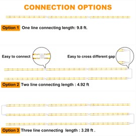 Tatazone 6pcs COB Under Cabinet Lighting with Remote, 9.84ft 4000K Bright Dimmable COB Under Cabinet Lights Bar, Flexible Indoor LED Strip Light for Kitchen Cabinet, Shelf, Counter, Cupboard