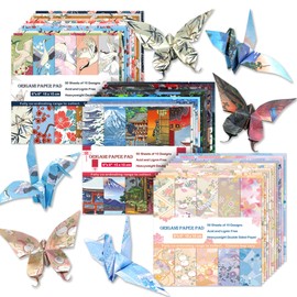 Origami Paper 70GSM 15x15cm 150 Sheets 30 Designs Double Sided Scrapbooking cardstock Craft Decorative Paper for Origami Chiyogami