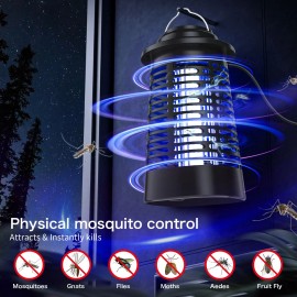 Qetio Bug Zapper, Mosquito Zapper Outdoor, Electric Fly Traps, Insects Zapper Indoo...