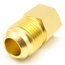 AHFMANG 3PCS Brass Flare Tube Fitting Coupling 1/2" Male Flare x 3/8" NPT Female Pipe Connector Gas Adapter