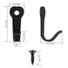 Pack of 10 Coat Hooks Black Single Coat Hooks for