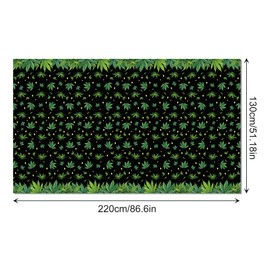 2 PCS Weed Party Tablecloths,87" Lx51 W Rectangular Plastic Table Covers,Kids' Party Disposable Tablecloths Party Decoration Supplies