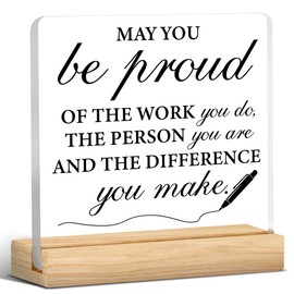 Teacher Appreciation Gifts, Thank You Gifts for Women Men, Teacher Gift Acrylic Desk Sign Decor (4 x 4 Inches)