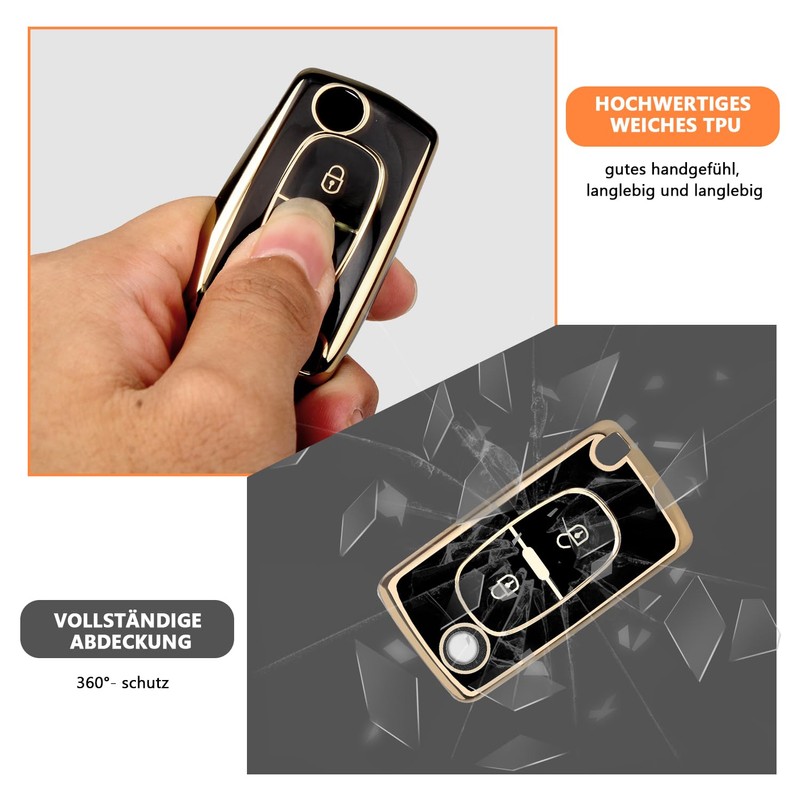 FT FUNTOR FT FUNTOR 2-Knopf Automatische Schlsselabdeckung(Schwarz)