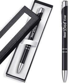 Fathers Day Pen Black Best Dad Ever Pen Black Ink Ballpoint Pen in a Classy Gift Box, Daddy Dad Pen Gift for Father's Day Birthday Stationery Office Supplies Work