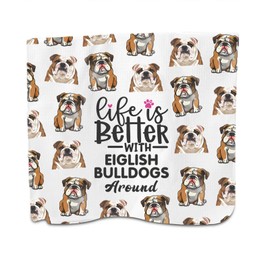 PXTIDY English Bulldog Kitchen Towel Life is Better with English Bulldogs Around Bulldog Mom Dish Cloth Gifts for Dog Owner