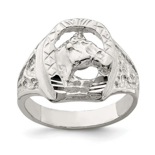 Sterling Silver Horseshoe Ring Size 9