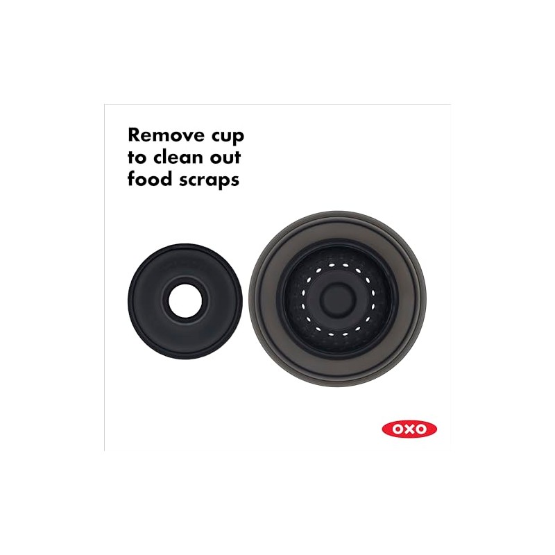 OXO 13259500 Coladera/Tapón Tarja Acero/Silicón, 18 cm