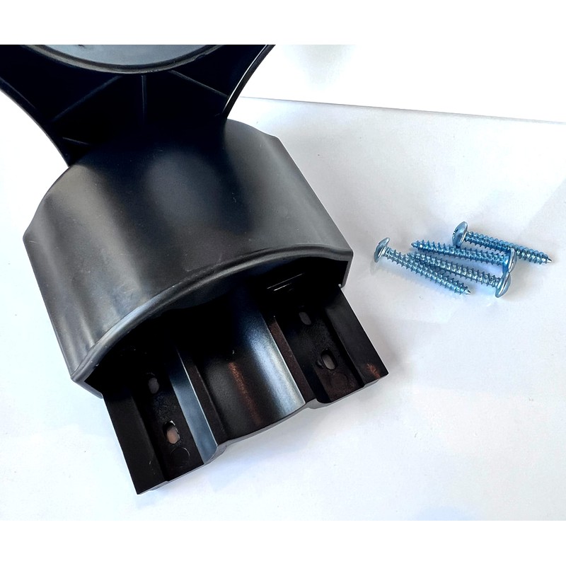 Vic+ Wall Mounted Hairdryer Holder, robust and rotatable black dryer