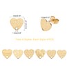 UNICRAFTALE Pack of 24 Golden Heart Vacuum Plating Stud Earrings