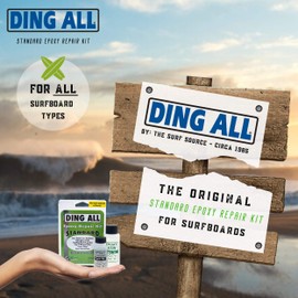 Ding All 3 Oz (84ml) Standard Epoxy Repair Kit for Epoxy and Polyester Surfboards Repairs