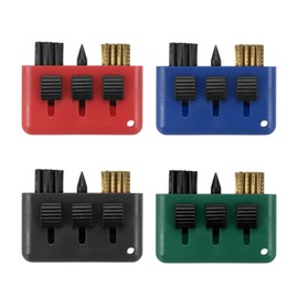 PATIKIL Golfschlägerbürste, 4 Stück, Taschen-Golfschläger-Rillenreiniger, 3-in-1 einziehbarer Spitzer, Nylon und Drahtborsten, 4 Farben