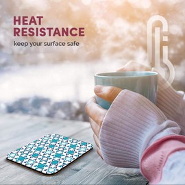 Great Single Coaster Square - Star of David Pattern Jewish Israel Jew |Glossy Quality Coasters | Tabletop Protection for Any Table Type #46331