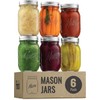 Mason Jars 16 oz - 6-Pack Regular Mouth Glass Jars