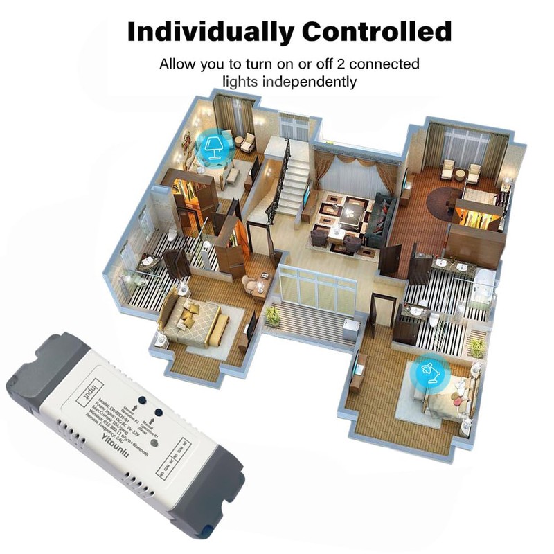 EWeLink 2CH 7-32V WiFi RF Wireless Switching Relay, Point Self-Locking
