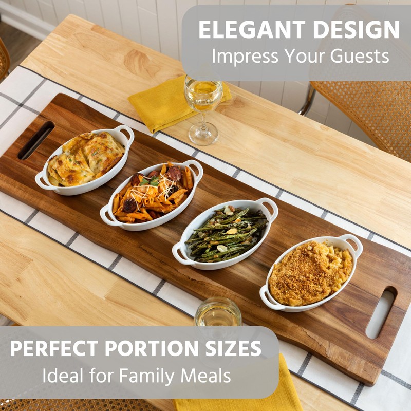 Oval Au Gratin Baking Dishes for Oven Safe and Microwave
