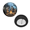 Raccoons Campfire Universal Spare Tire Cover,15 Inch,Cute Waterproof Polyester Wheel
