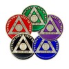4 Year Sobriety Coin | Triplate AA Chip Recovery Anniversary
