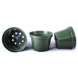 13 New 8 Inch Azalea Plastic Nursery Pots ~ Pots are 8 Inch Round at The Top and 5.6 Inch Deep.