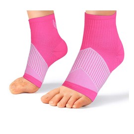 H HOME-MART Plantar Fasciitis Socks with Arch Support, Foot Care Ankle Brace Ankle Support Compression Sleeve Socks, Eases Swelling & Heel Spurs, Ankle Brace Support, Increases Circulation (Pink, M(EU 38-40)
