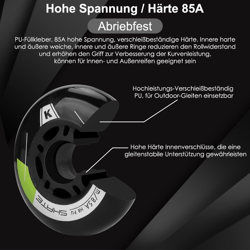 Inline Skate Wheels 80 mm 76 mm 72 mm -