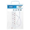 4 Gang Way Trailing Socket with Neon & 2m cord