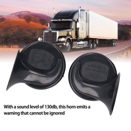 Greensen DC 12 V Car Electric Snail Horn, 130 dB Super Loud Waterproof Vehicle Horn Kit for Truck Motorcycle ATV RV SUV MPV with ABS Metal Alloy Housing