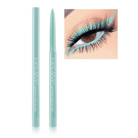 Coloured Eyeliner Liquid Eyeliner, Matte Eyeliner Pencil, All Day Long-Lasting Eye Liners Waterproof Sweat Resistant Eyeliner Pencil for Makeup Tool (Cyan)
