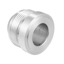MACHSWON 4 Pcs Car Auto 20AN Male Weld on Fitting Bung Hose Adapter Fuel Oil Aluminum Alloy Thread Hose Adapter Connector Silver Tone