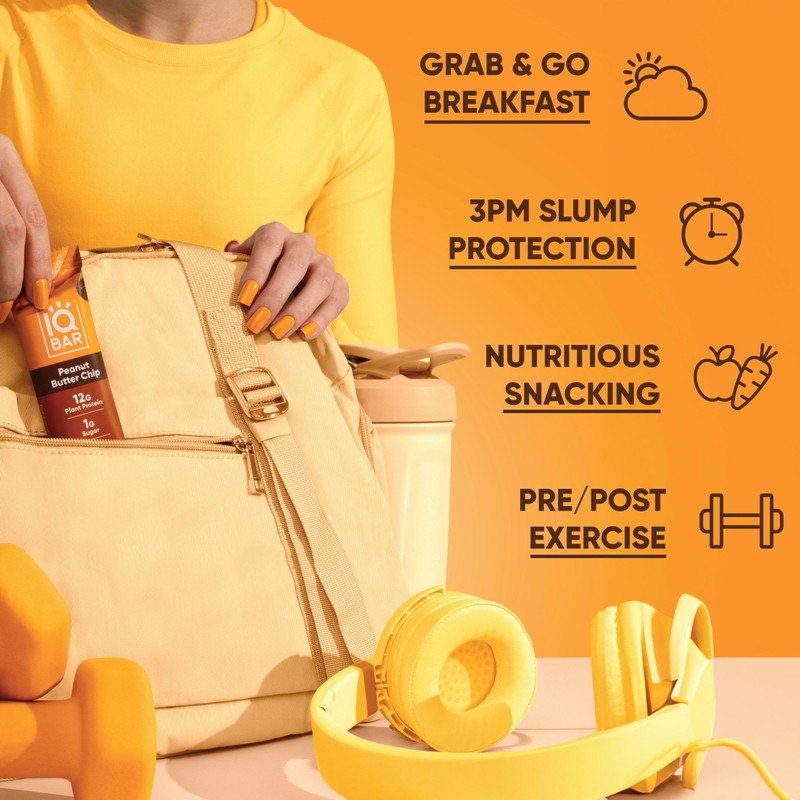 IQBAR Brain and Body Plant Protein Bars - 7 Bar