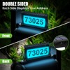 Solar Backlit Address Sign for Mailbox, RGBW House Number Plaque