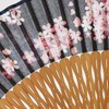 Fashionable kimono Iroha Flower Light Fan, Fan Bag Set, Navy
