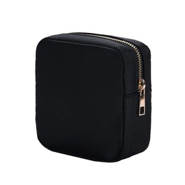 ccHuDE Mini Makeup Bag Small Cute Cosmetic Pouch Travel Coin Pouch Make up Zipper Bag Cosmetic Organizer Pouch Toiletry Carry Pouch Black