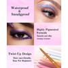 Purple Eyeliner Pencil Set, Matte&Glitter Gel Eyeliner Pencil for Halloween