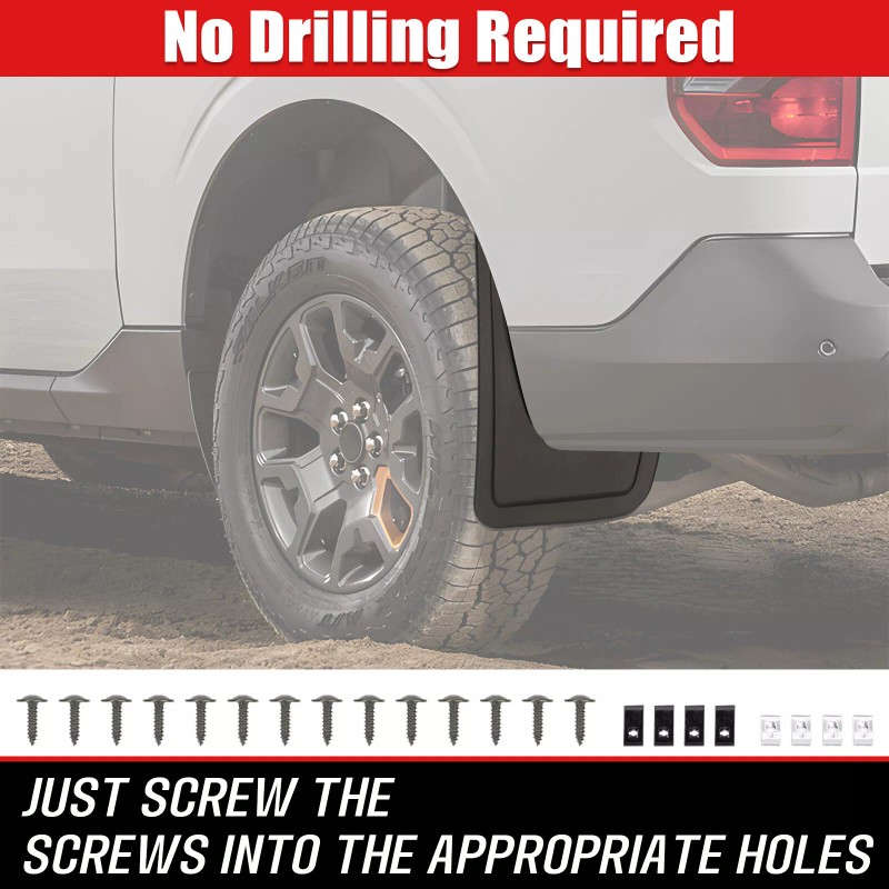 VEHITO 4Front &Rear Molded Mud Flaps Splash Guards 22 Ford