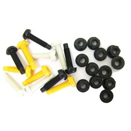 All Trade Direct 24 Pcs Long Number Plate Bolts Nuts Caps Screws Fitting