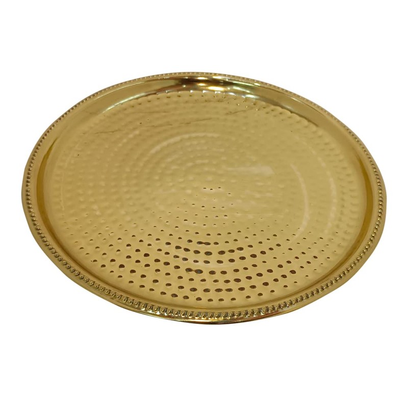 Bona fide Brass Dinner Set,Thali Set,7 Pieces hammered design heavy
