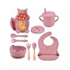 Unbranded 16pcs /silicon baby feeding set Bowl Plate spoon forks