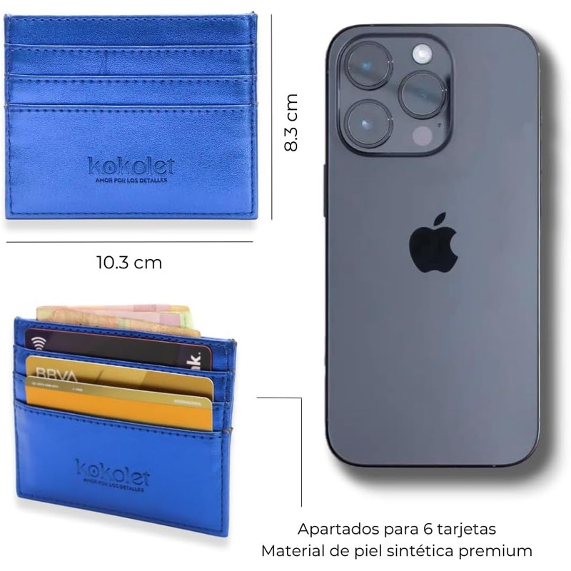 Tarjetero Cartera (Celeste)