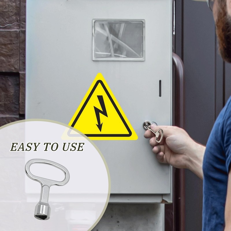 IRYNA 2Pcs Meter Box Key, Triangular Gas Electric Utility Meter