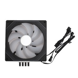 ARGB Chassis Fan 140x140x25mm Synchronized Light Quiet Heat Dissipation Cooling Fan for CPU Cooler Heat Sink PC Case Regular Black