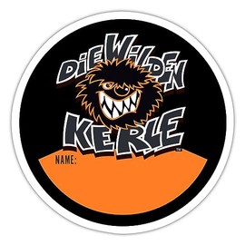 Spreadshirt Die Wilden Kerle Name Sticker Logo Black Sticker Max. 10 x 10 cm 10 x 10 cm Matte White